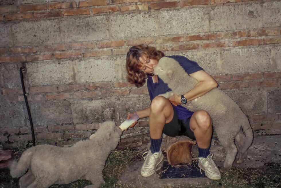 Bottle feeding my lambs, Sparkey and Farkus. A Peace Corps volunteer’s story in Baltasar Brum, Uruguay.